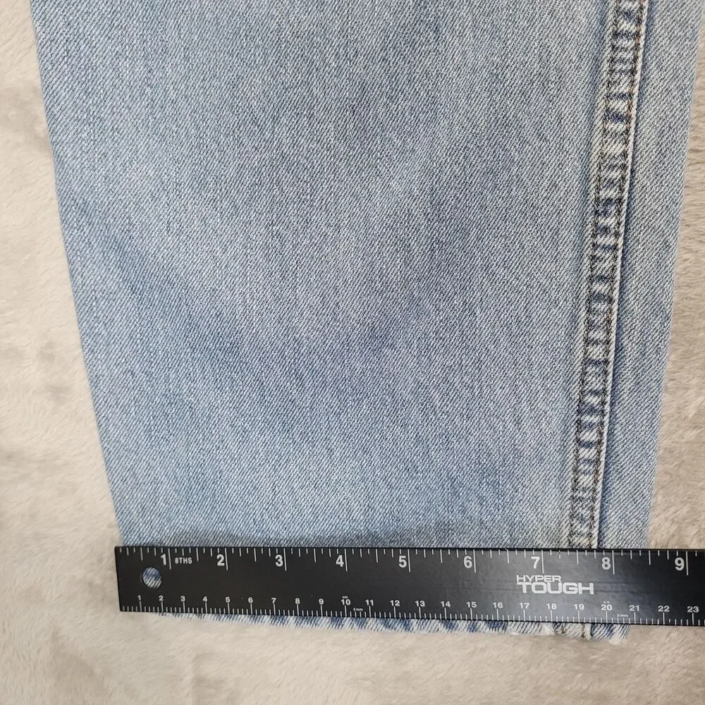 Levi's 550 Jeans Mens 36x34 Blue Light Wash Relaxed Tapered Zip Fly Denim Cotton